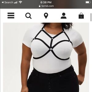Torrid black harness 5 6 NWT